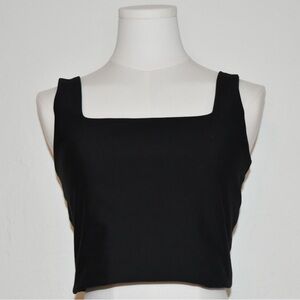 YBP sculptLUX Square neck Slim Tank active by Abercrombie and fitch onyx black